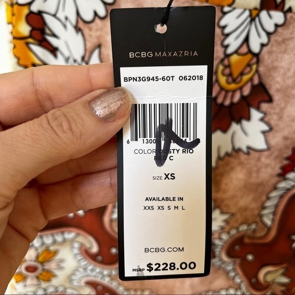 BCBGMAXAZRIA Grand Paisley
Maxi Wrap Skirt In Dusty Rio XS NWT - Picture 7 of 14